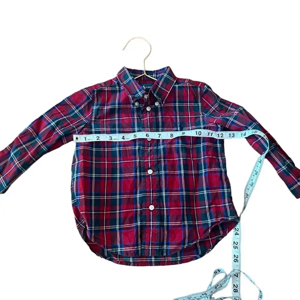 Ralph Lauren plaid button down shirt size 24 months